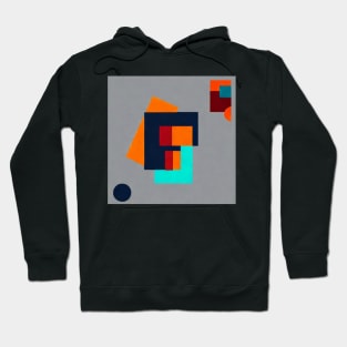 Geometric Shape Design With Blue and Orange Hoodie